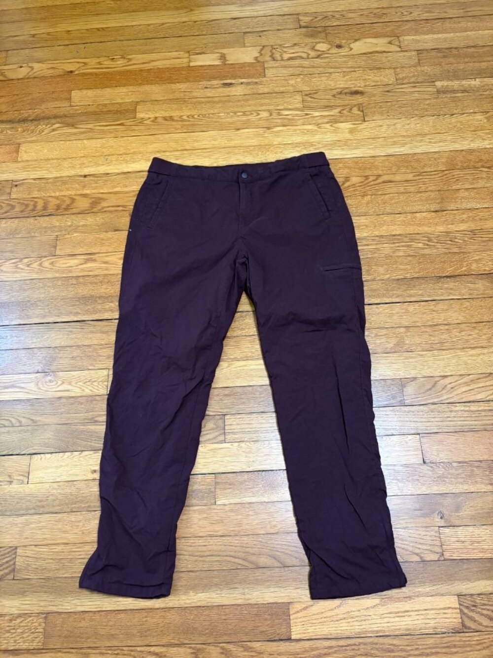 Uniqlo Womens Pants Size XL Purple Stretch Nylon Cargo Pocket Casual Outdoors